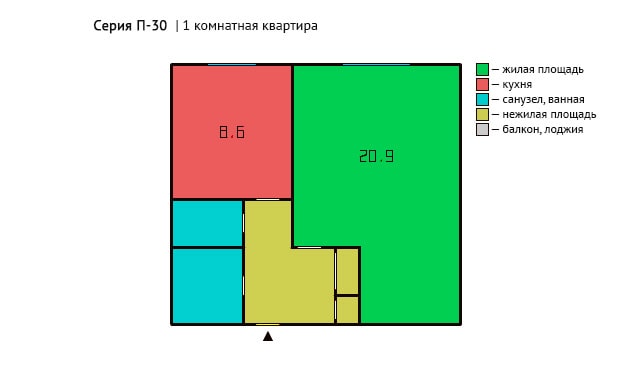 Однокомнатная квартира