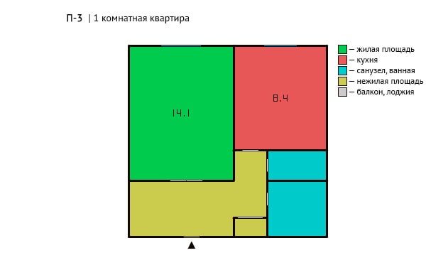 Однокомнатная квартира