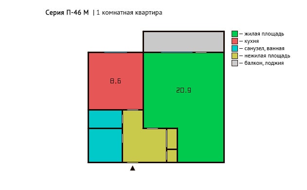 Однокомнатная квартира
